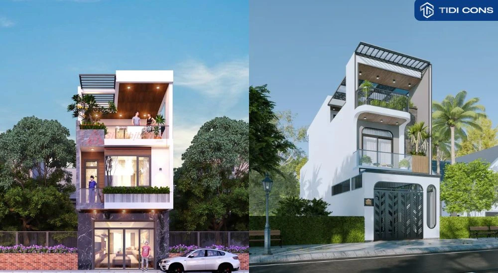 10+ mẫu nhà phố 2 tầng 1 tum hiện đại, đẹp & tiết kiệm chi phí 7 10+ mẫu nhà phố 2 tầng 1 tum hiện đại, đẹp & tiết kiệm chi phí 6