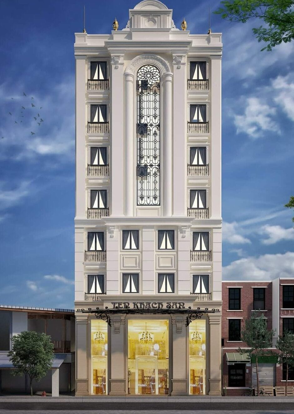 Các mẫu khách sạn đẹp: xu hướng thiết kế 2025 và bí quyết tạo không gian sống ảo độc đáo 1 Thi công chung cư mini