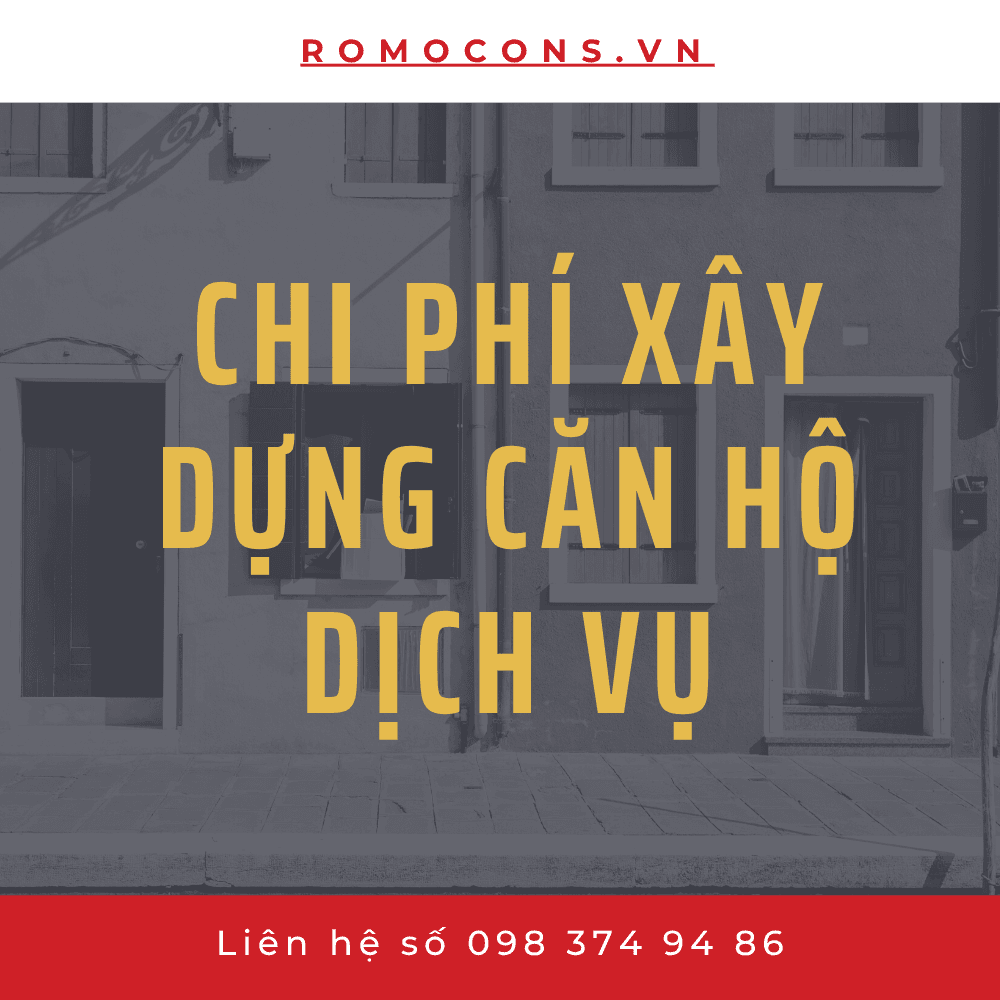 chi phí xây dựng căn hộ dịch vụ