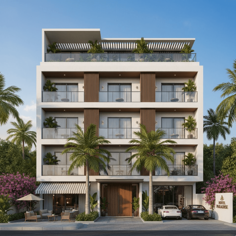 Trang chủ 122 Mẫu khách sạn 3 tầng