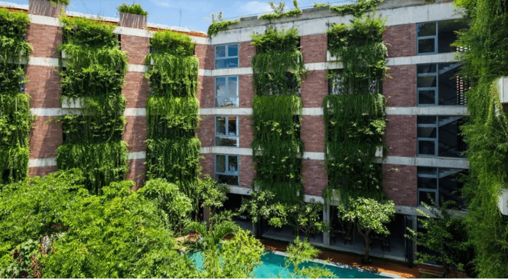 Mẫu khách sạn 5 tầng theo xu hướng xanh