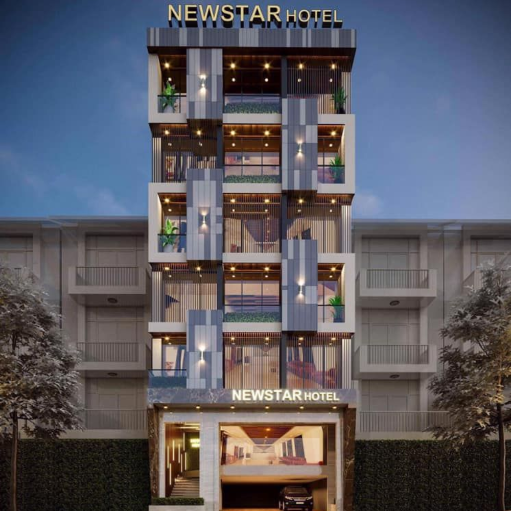 Mặt tiền khách sạn hiện đại: 50+ mẫu đẹp nhất 14 Mặt tiền khách sạn hiện đại