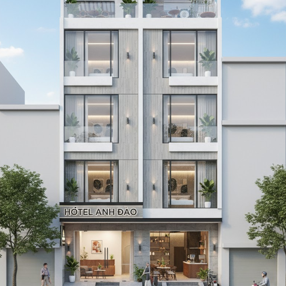 Mặt tiền khách sạn hiện đại: 50+ mẫu đẹp nhất 2 Mặt tiền khách sạn hiện đại