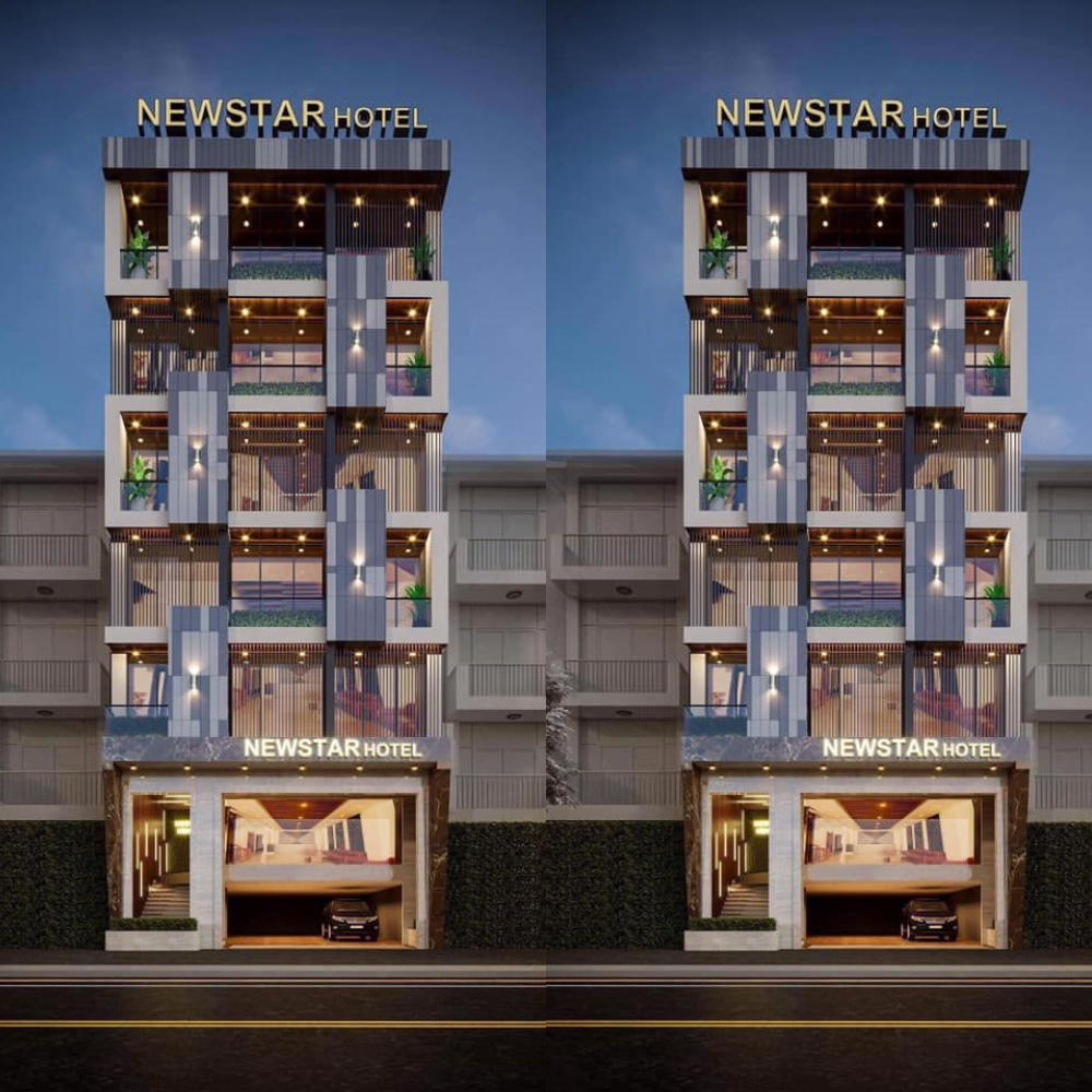 50+ mẫu thiết kế khách sạn mini kiến trúc độc đáo, tiêu chuẩn quốc tế 23 Khách sạn mini 5×20 phong cách hiện đại