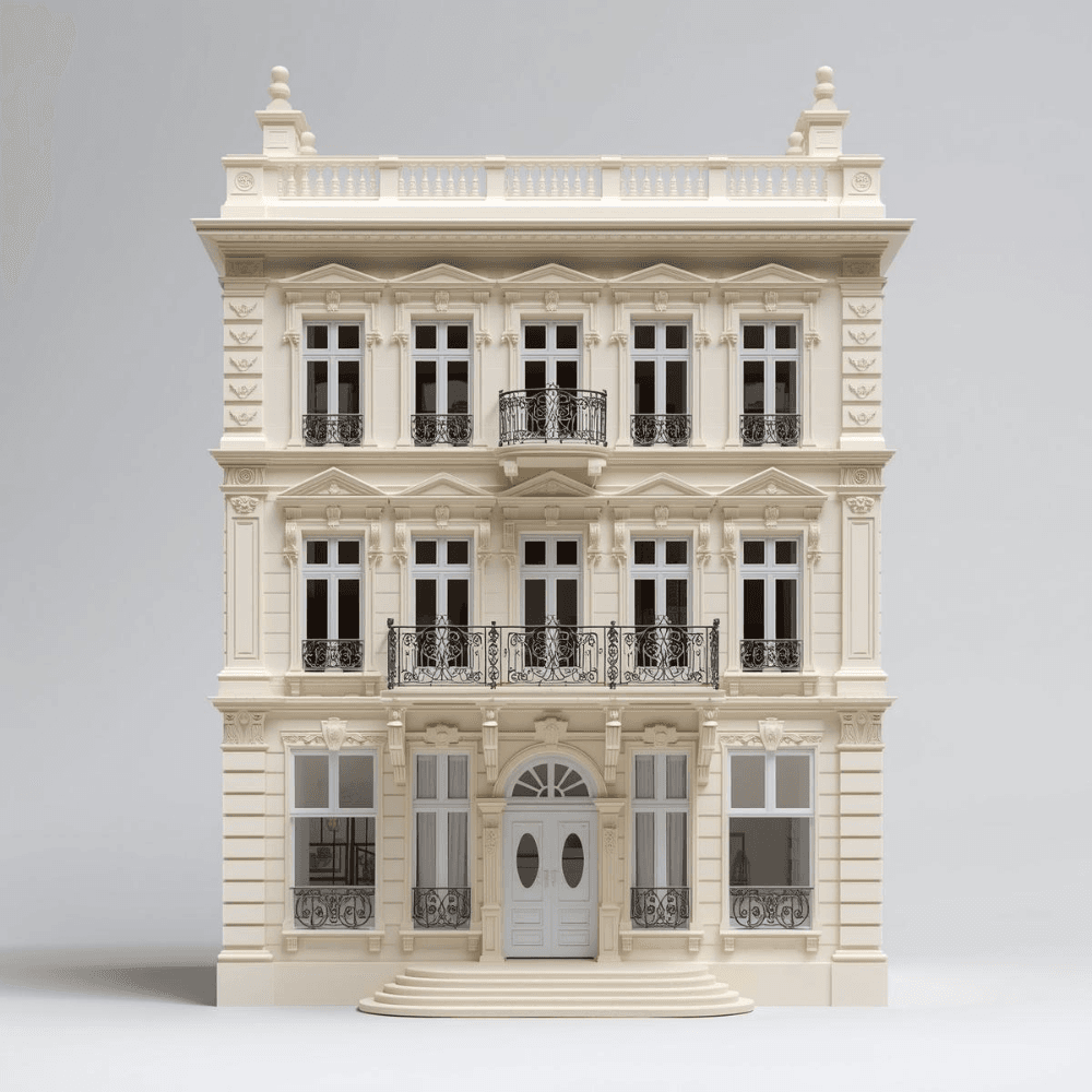 Mẫu khách sạn mini 3 tầng 3 Mẫu khách sạn mini 3 tầng tân cổ điển