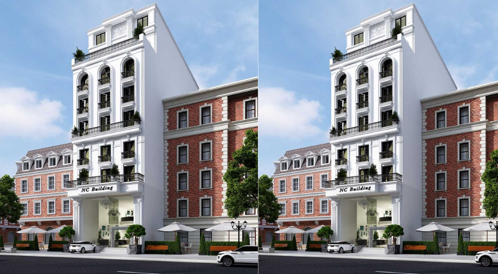 Mẫu khách sạn mini 3 tầng 13 Mẫu khách sạn mini 3 tầng 6×20m