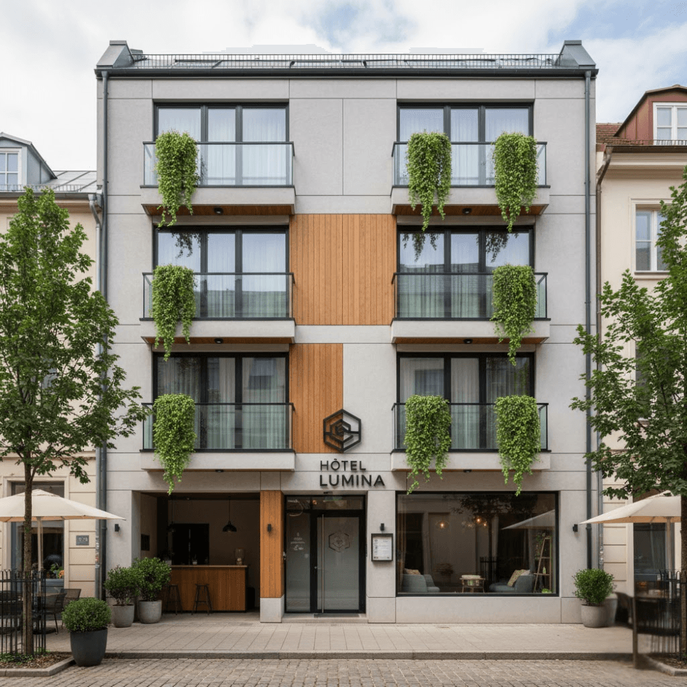 Mẫu khách sạn mini 3 tầng 1 Mẫu khách sạn mini 3 tầng