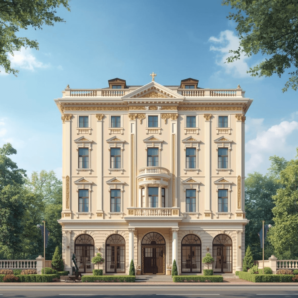 50+ mẫu thiết kế khách sạn mini kiến trúc độc đáo, tiêu chuẩn quốc tế 7 Thiết kế khách sạn mini 7x20 tân cổ điển