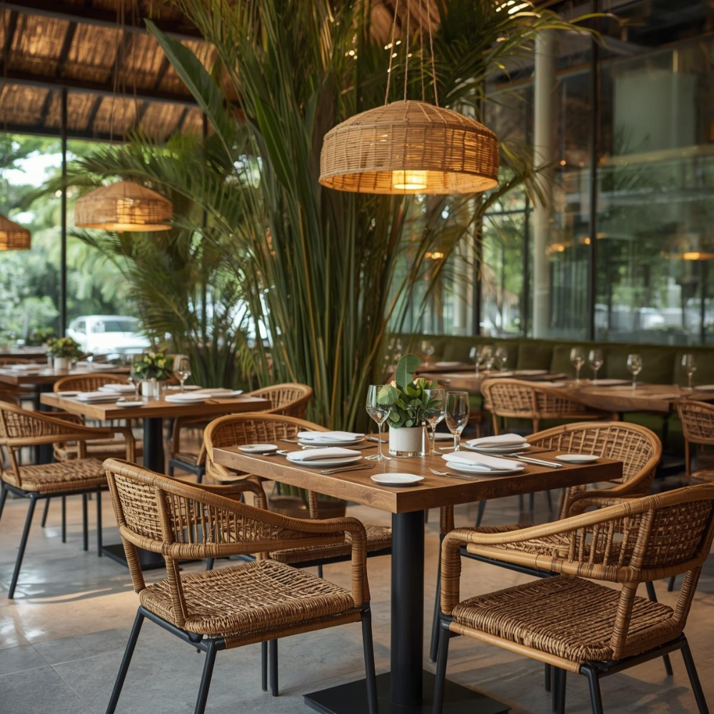 Nội thất nhà hàng khách sạn phong cách Tropical