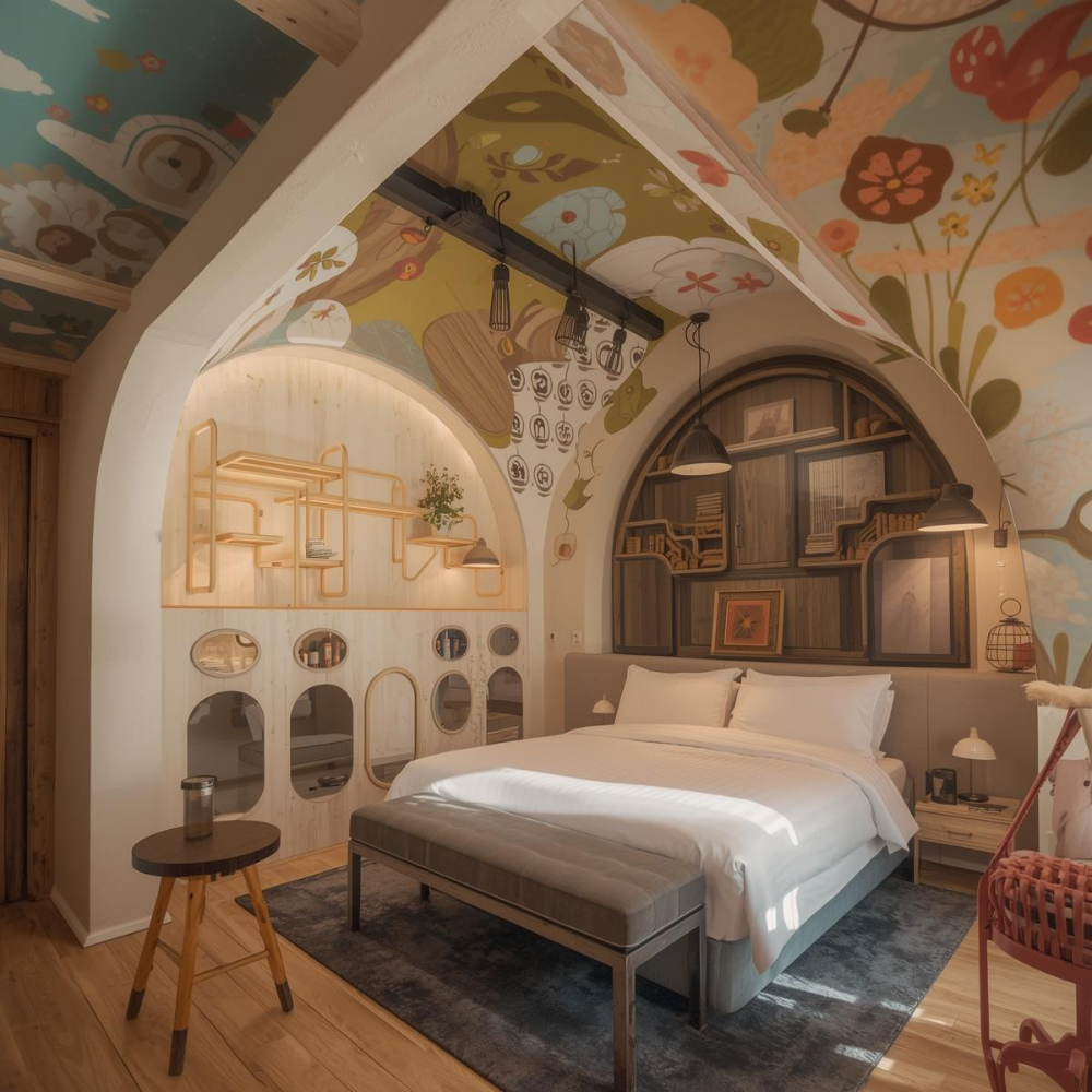 Nội thất phòng khách sạn: Bí quyết tạo không gian đẳng cấp thu hút khách hàng 26 Phòng khách sạn cực lạ mắt được giới trẻ yêu thích