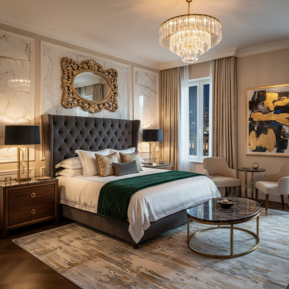 Nội thất phòng khách sạn: Bí quyết tạo không gian đẳng cấp thu hút khách hàng 8 Phong cách nội thất luxury sang trọng